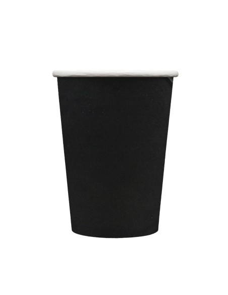 Bicchiere in carta 100% compostabile cc.250 - Confezione 15 pz - Nero