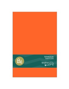 Tovaglia in plastica pvc Cm. 137x274 - Arancione