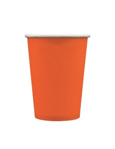 Bicchiere in carta 100% compostabile cc.250 - Confezione 15 pz - Arancione