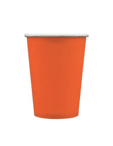 Bicchiere in carta 100% compostabile cc.250 - Confezione 15 pz - Arancione