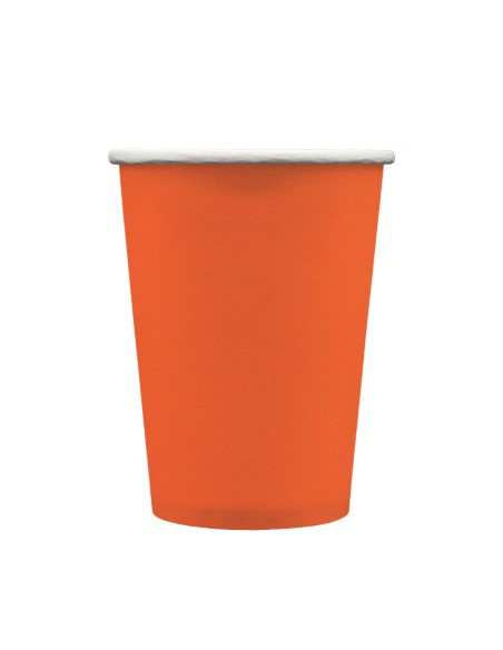 Bicchiere in carta 100% compostabile cc.250 - Confezione 15 pz - Arancione