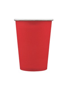 Bicchiere in carta 100% compostabile cc.250 - Confezione 15 pz - Rosso