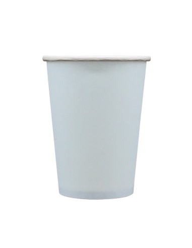 Bicchiere in carta 100% compostabile cc.250 - Confezione 15 pz - Celeste fumo