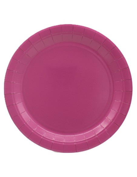 Piatto in carta rotondo 100% compostabile Cm. 18 - Confezione 15 pz - Malva
