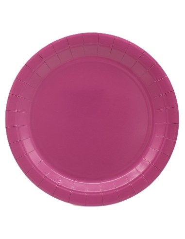 Piatto in carta rotondo 100% compostabile Cm. 24 - Confezione 15 pz - Malva