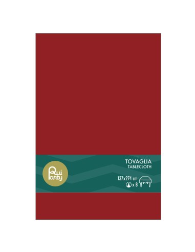 Tovaglia in plastica pvc Cm. 137x274 - Bordeaux
