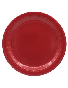 Piatto in carta rotondo 100% compostabile Cm. 18 - Confezione 15 pz - Bordeaux