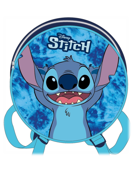 Zainetto rotondo Cm. 27x9 - Stitch blu