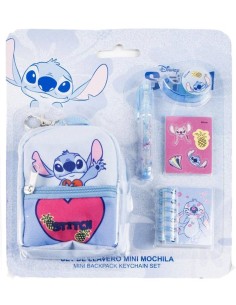 Set portachiavi zainetto e accessori cancelleria - Stitch 2
