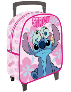 Zainetto asilo con trolley Cm. 31x24x10 - Stitch girl