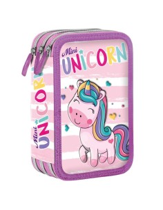 Astuccio completo 3 zip - Giotto Turbolor - Unicorno