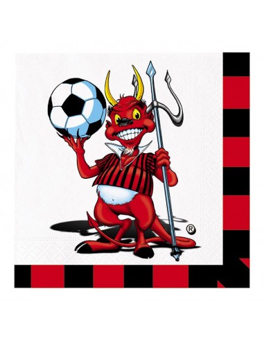 Tovaglioli carta Cm. 33x33 Rossonero...