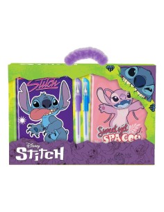 Set regalo con 2 diari segreti e due penne gel glitter - Stitch