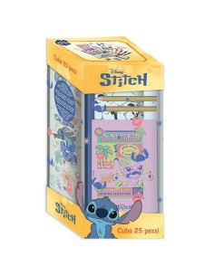 Set cancelleria in cubo 25 pezzi Cm. 24x11 - Stitch