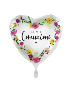 Palloncino mylar 18'' Cm. 45 - Cuore - La mia comunione