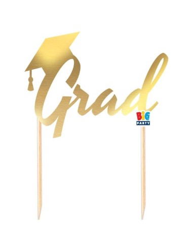 Cake topper metallizzato Gold "Grad"