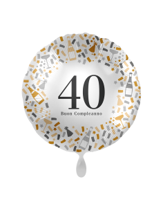 Palloncino mylar 18'' Cm. 45 - Rotondo - Buon Compleanno - 40