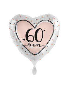 Palloncino mylar 18'' Cm. 45 - Cuore - Buon Compleanno 60