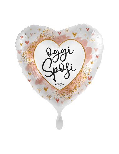 Palloncino mylar 18'' Cm. 45 - Cuore - Oggi sposi cuori