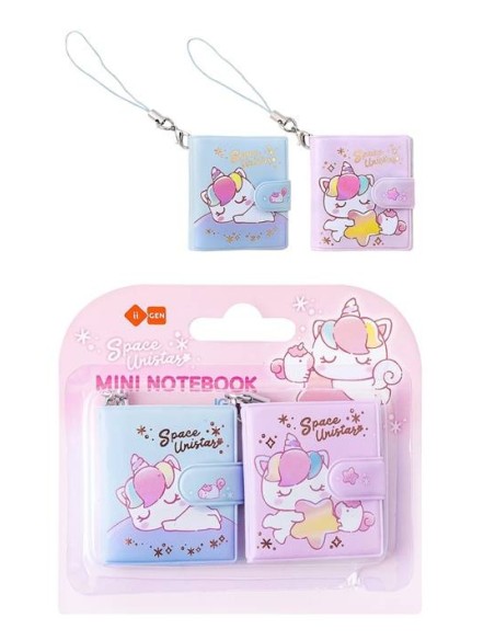 Set 2 Mini Notebook 49 pagine Cm. 10,5x9,6 - Unicorno