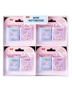 Set 2 Mini Notebook 49 pagine Cm. 10,5x9,6 - Unicorno 2