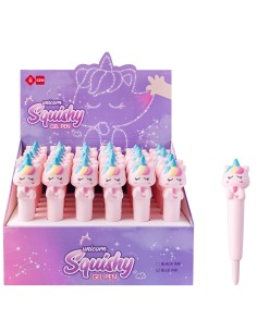 Penna Squishy  Gel Blue - Unicorno