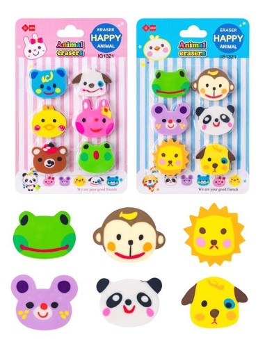 Set 6 gommine sagomate Animali