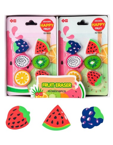 Set 6 gommine sagomate - Frutta