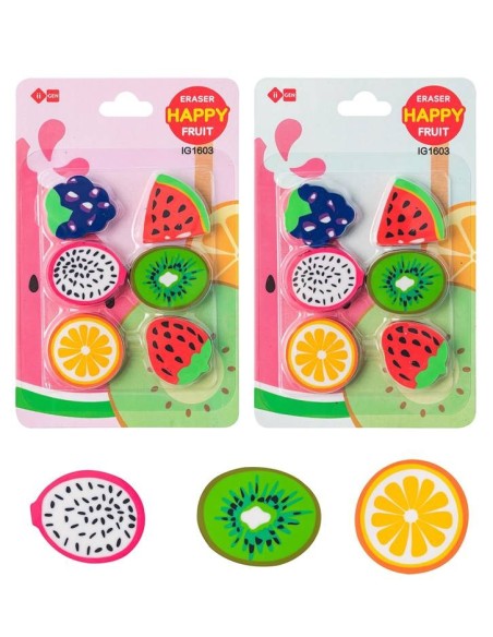 Set 6 gommine sagomate - Frutta