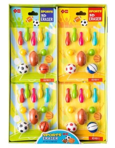Set 11 gommine sagomate 3D - Sport 2