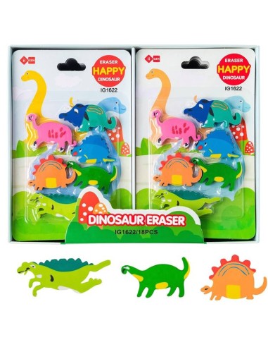 Set 6 gommine sagomate - Dinosauri