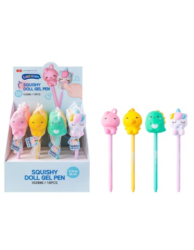 Penna gel blue "Squishy Doll"