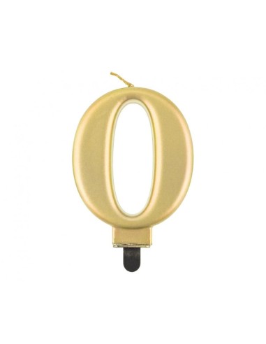 Candelina per torta metallizzata Cm. 8 - Oro Gold - Nr. 0