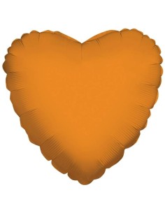 Palloncino mylar tinta unita 18" - Cuore - Arancio