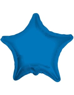 Palloncino mylar tinta unita 18" - Stella - Blu