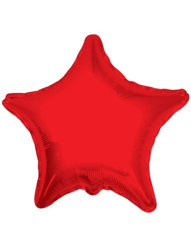 Palloncino mylar tinta unita 18" - Stella - Rosso