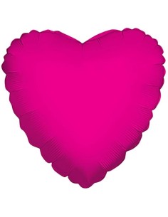 Palloncino mylar tinta unita 18" - Cuore - Fuxia