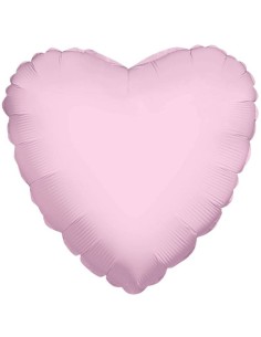 Palloncino mylar tinta unita 18" - Cuore - Rosa chiaro