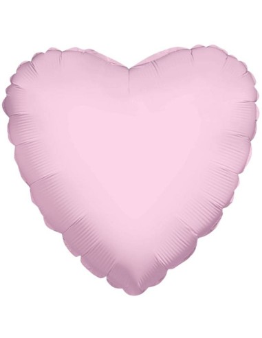 Palloncino mylar tinta unita 18" - Cuore - Rosa chiaro