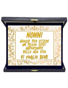 Targa con cofanetto rettangolare Cm. 23x19 - Nonni