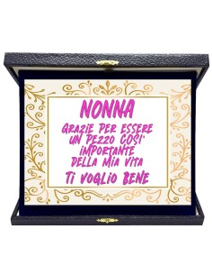 Targa con cofanetto rettangolare Cm. 23x19 - Nonna