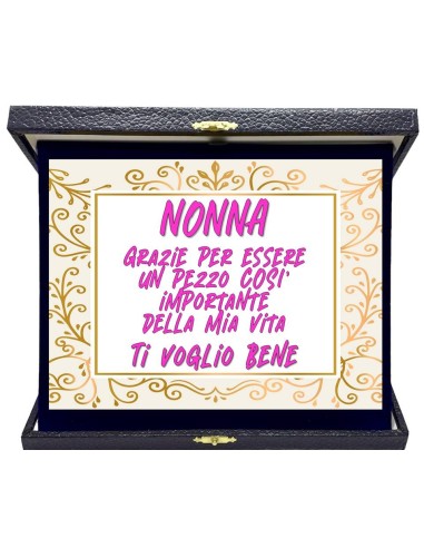 Targa con cofanetto rettangolare Cm. 23x19 - Nonna