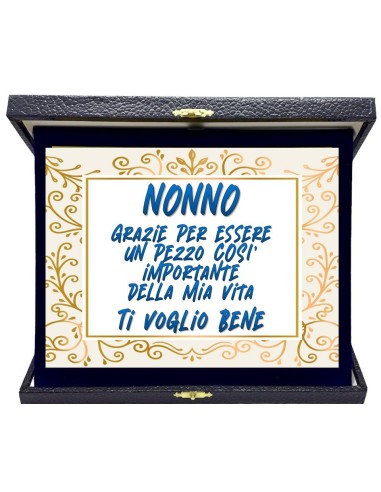 Targa con cofanetto rettangolare Cm. 23x19 - Nonno