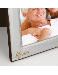 Portafoto in silver con scritta "Nonni" Cm. 14x19 - Foto Cm. 10x15 2