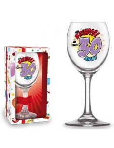 Calice vino vetro - 30 anni