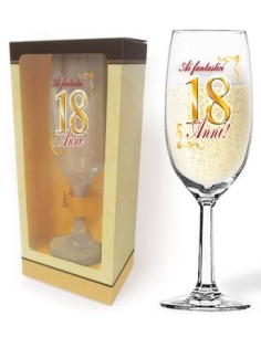 Calice flute vetro - 18 Anni
