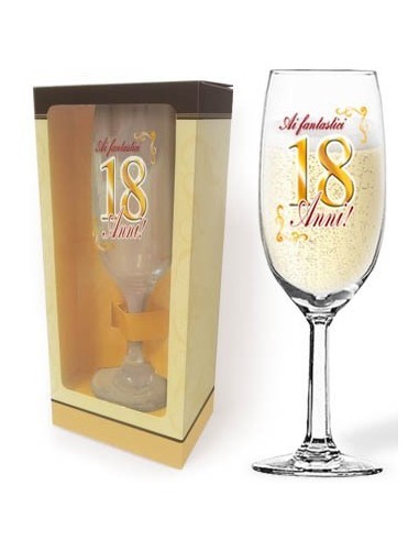 Calice flute vetro - 18 Anni