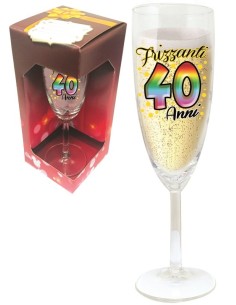 Calice Flute Vetro - 40 Anni