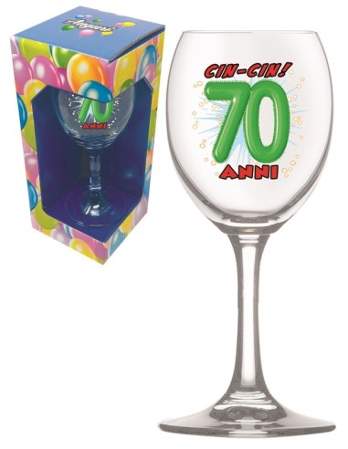 Calice Vino Vetro - 70 Anni