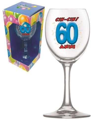 Calice Vino Vetro - 60 Anni